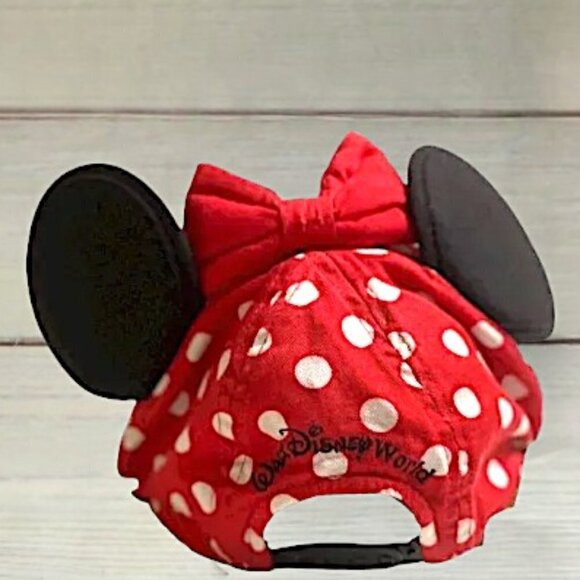 Disney WDW Minnie Mouse Polka Dot Youth baseball cap with Bow YOUTH SIZE - Picture 3 of 5